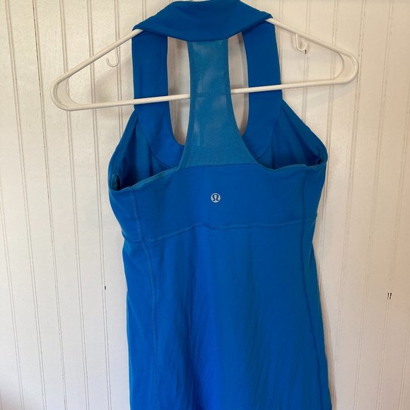 Lululemon Athletica Blue Scoop Neck T-Back Tank Top Size 6 - Picture 2 of 5